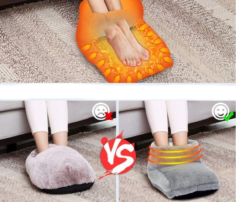 Calentador de pies con calefacción USB, cojín suave y relajante,  calefactores, para oficina, hogar, mujeres, hombres - gris Yuyangstore  Calentador de pies eléctrico