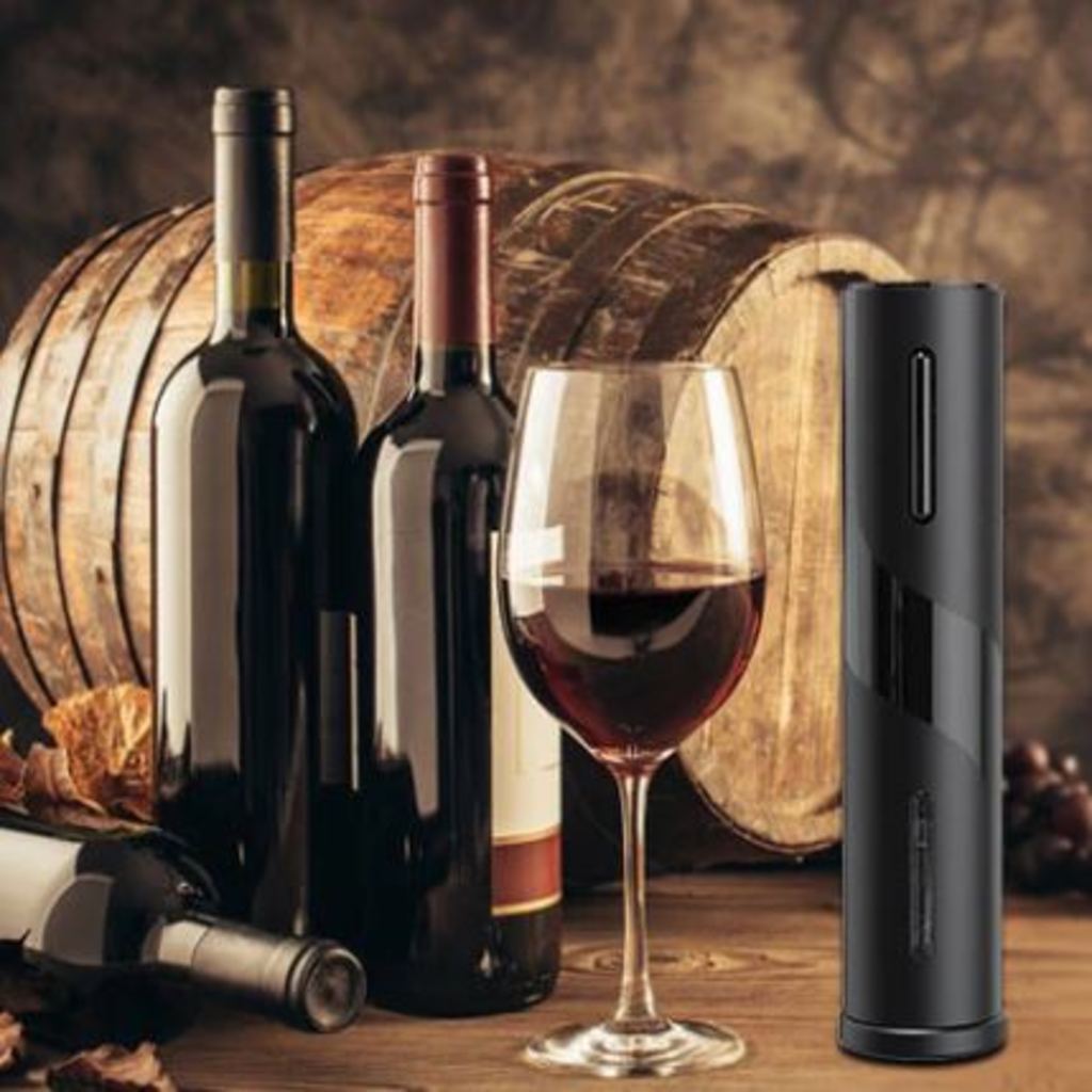 EZBASICS Abrebotellas de vino eléctrico, juego automático de abridor de  botellas de vino con cortador de papel de aluminio, tapón al vacío y  aireador