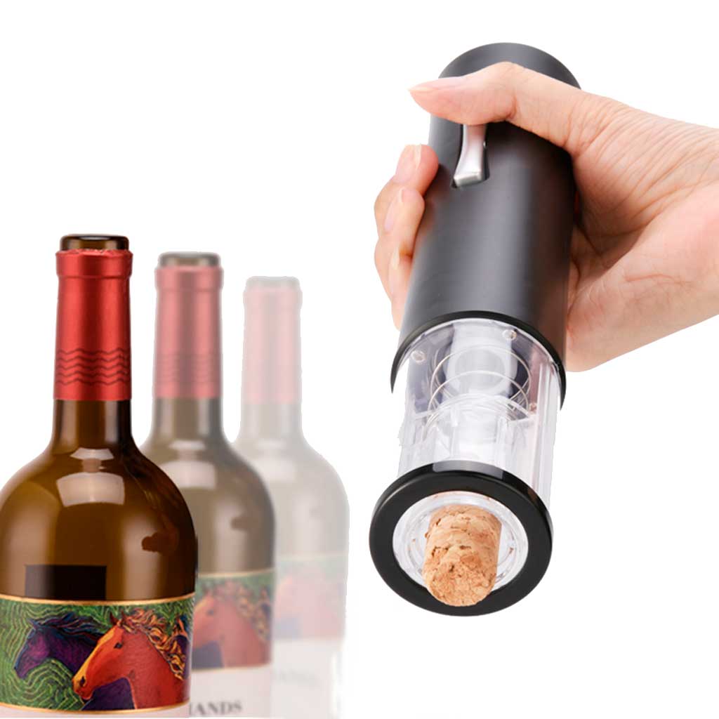 Abrebotellas eléctrico Juego automático de sacacorchos de vino con batería,  abridores motorizados con botón de un solo clic reutilizable con luz LED