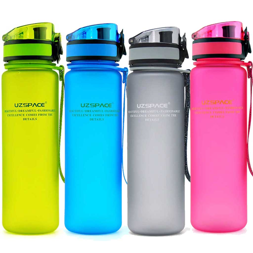 Bouteille d'eau plate 750 ml A5 en plastique réutilisable sans BPA pour  activités scolaires, gym, cyclisme, randonnée (transparent) : :  Sports et Loisirs
