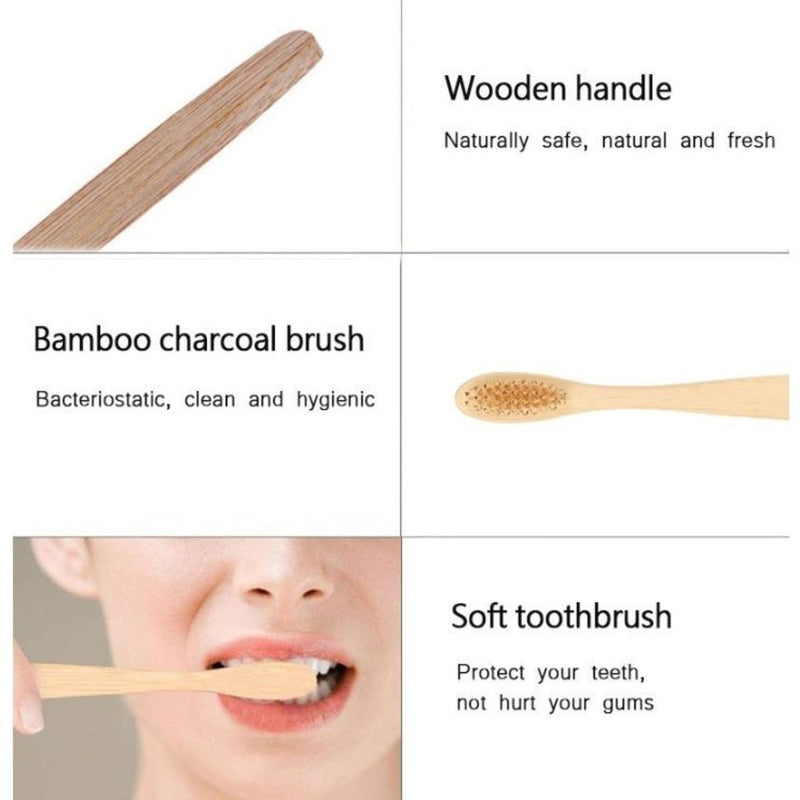 Pack Ahorro 4 Cepillos de dientes ecológicos de bambú • Esturirafi