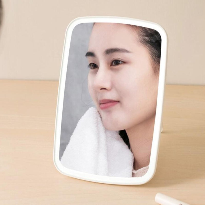 Miroir de maquillage avec lumière LED, contrôle tactile intelligent, angle réglable
