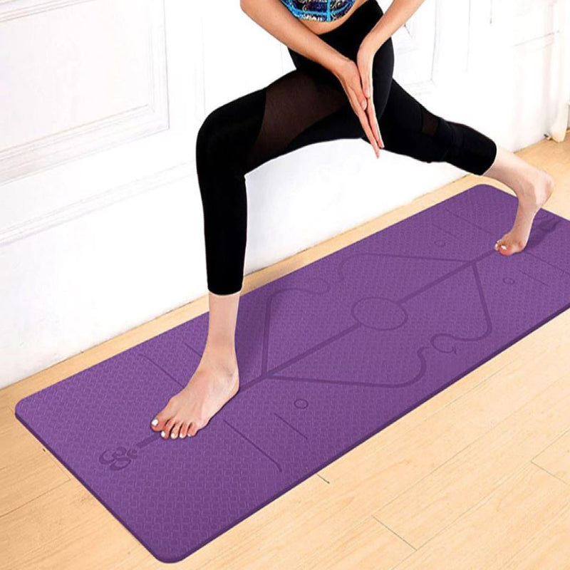  CHENSQ Esterilla de yoga antideslizante gruesa para mujer,  respetuoso con el medio ambiente Fitness Yoga Mat Fitness Ejercicio estera  en casa Gimnasia Gimnasia Meditación Pilates Mat : Deportes y Actividades al