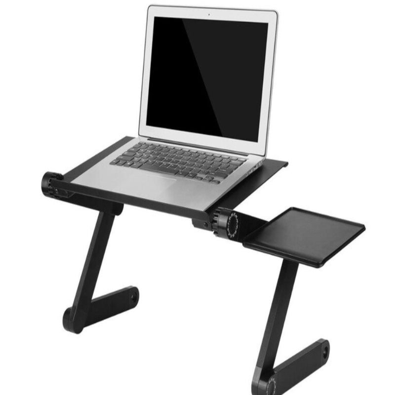 Table pour ordinateur portable, réglable à 360 degrés, ventilateur, aluminium