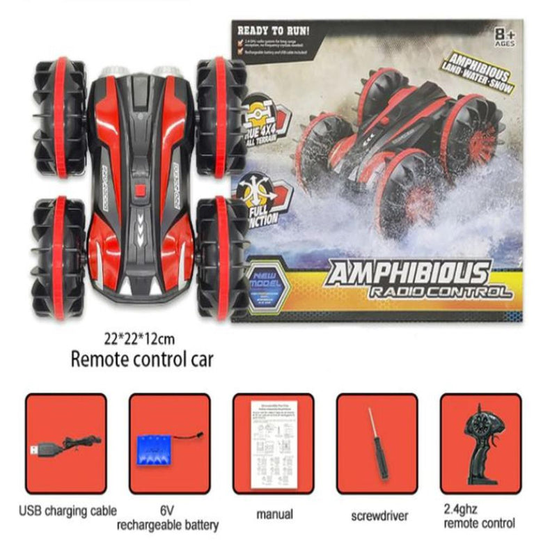 Amphibious remote control car, on land and water, 360 ° rotation, 4x4