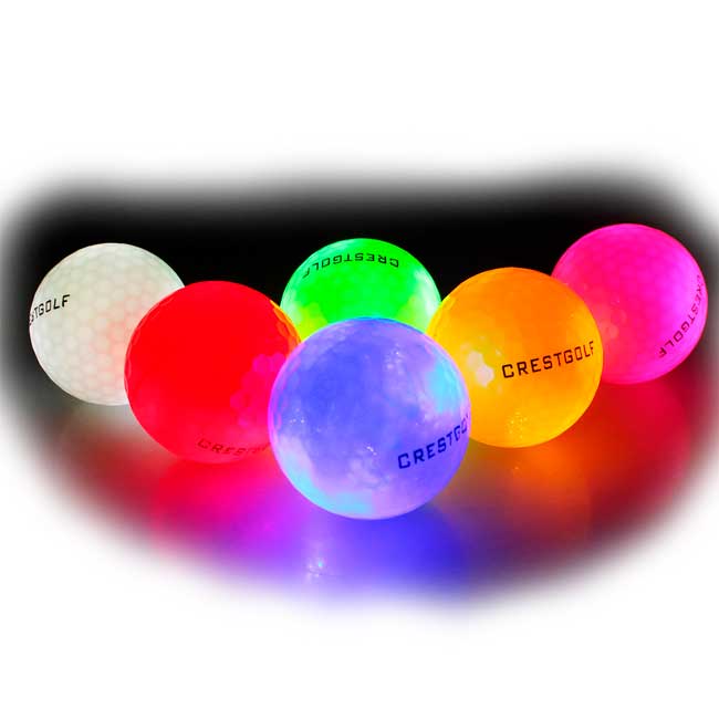 Pelotas de golf, con luz led, impermeables, 4 bolas