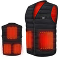 Heated vest, 3 temperatures, 3 colors, USB