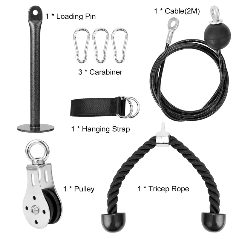 Gym pulley, home exercise, easy coupling