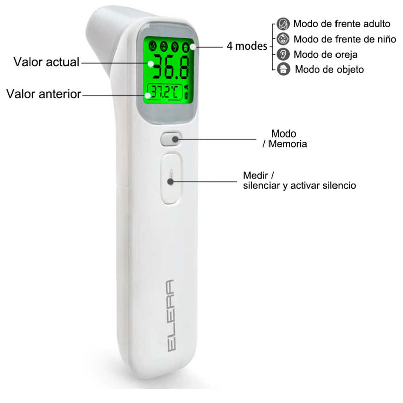 Thermomètre laser, numérique, infrarouge, affichage LED